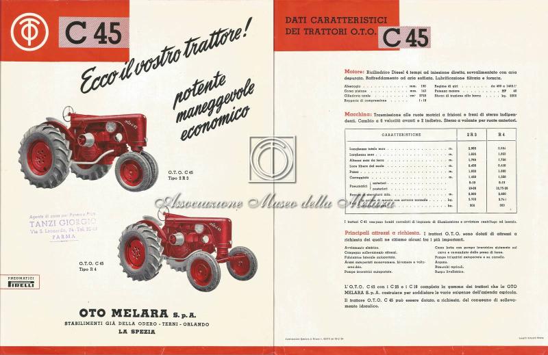 Trattore OTO C45 modelli 2R3 e R4 - scheda prodotto