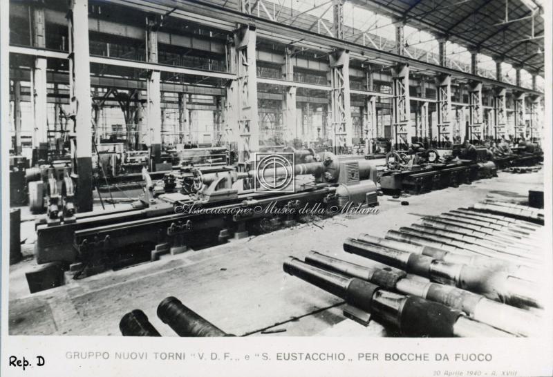 Rep D - Gruppo nuovi torni "V. D. F." e "S. Eustacchio" per bocche da fuoco