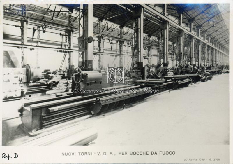 Rep D - Nuovi torni "V. D. F." per bocche da fuoco
