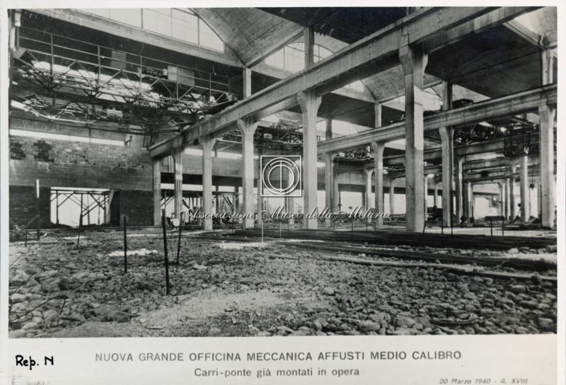 Rep N - Nuova grande officina meccanica affusti medio calibro (Carri - Ponti già montati)